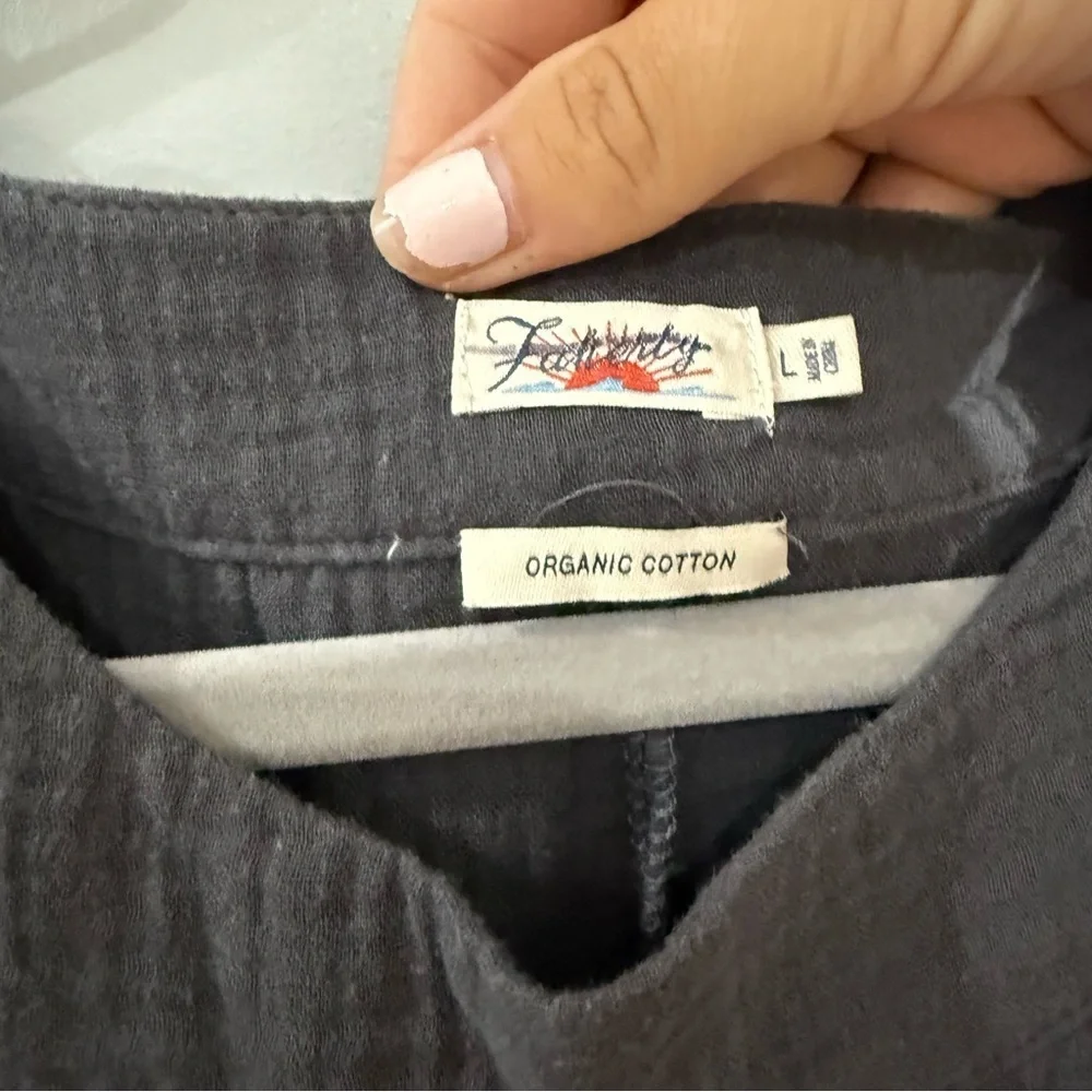 Faherty Dress Dream Costa Midi Cotton Gauze in Grey